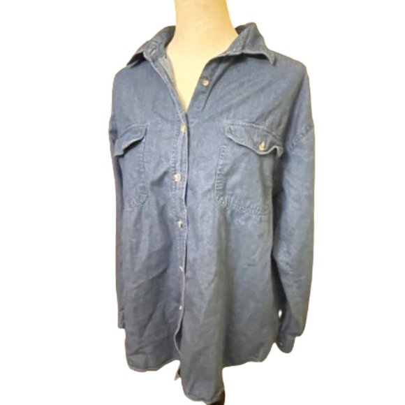 Denim button down shirt L - Picture 1 of 4